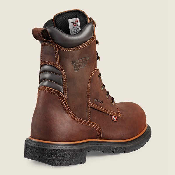 Red Wing Safety Boots Dynaforce® - 8-inch Waterproof Toe - Brown - Mens JLV162784